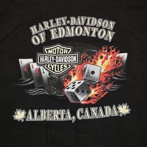 VTG 2007 Harley-Davidson Edmonton Alberta Canada Eagle Dice Graphic Tee XL USA